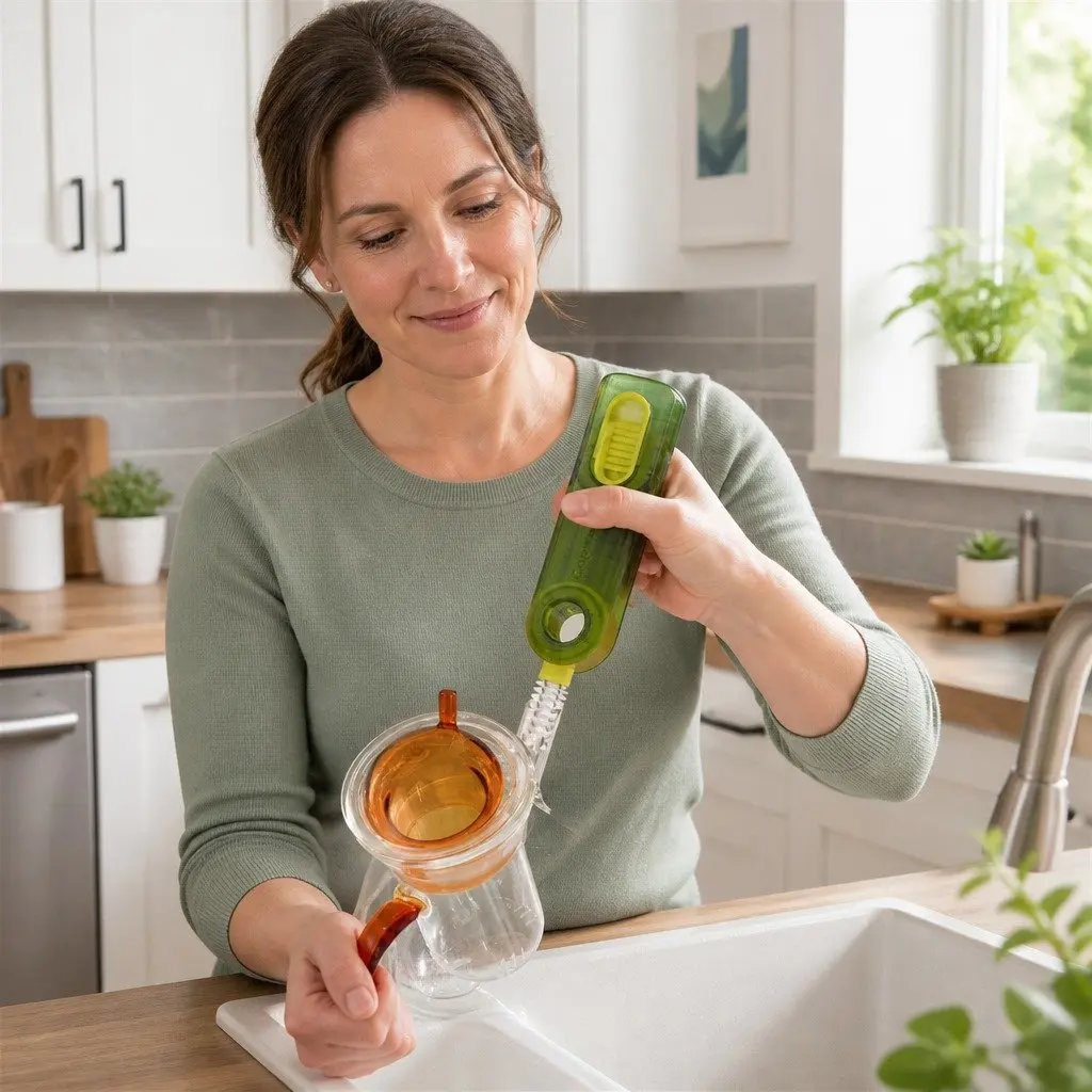 Cup Cleaning Brush Multi-Purpose Three-in-One Tool Set