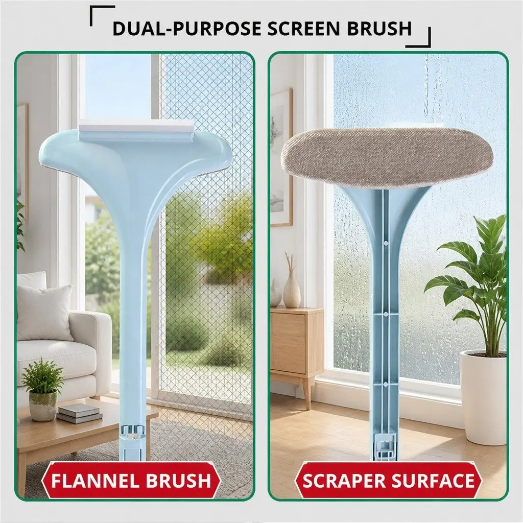 Double Sided Window Cleaner Multifunctional Brush Pink