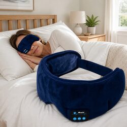 Bluetooth 5.0 Wireless Stereo Sleep Eye Mask Headphones for Music and Rest