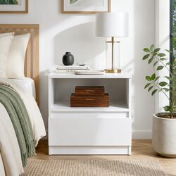 Your Perfect Nightstand: Warm White Compact Design