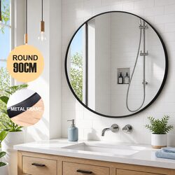 Your Stylish Black Circular Wall Mirror Awaits You