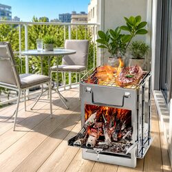 User-Friendly Portable BBQ Stove for Camping Fun