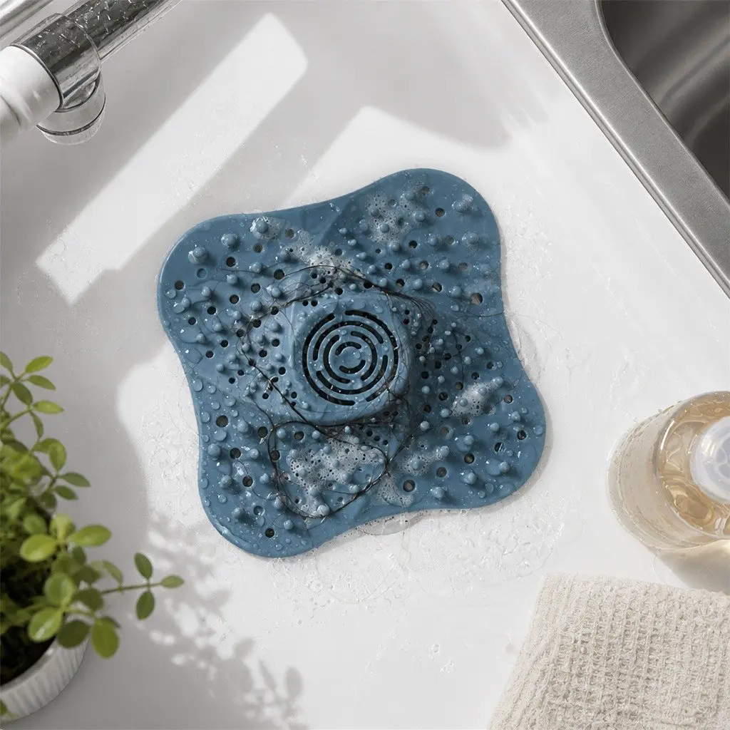 Silicone Drain Cover Odor Proof Anti Blocking Filter Kitchen Sink Toilet 13cm X 13cm X 2cm