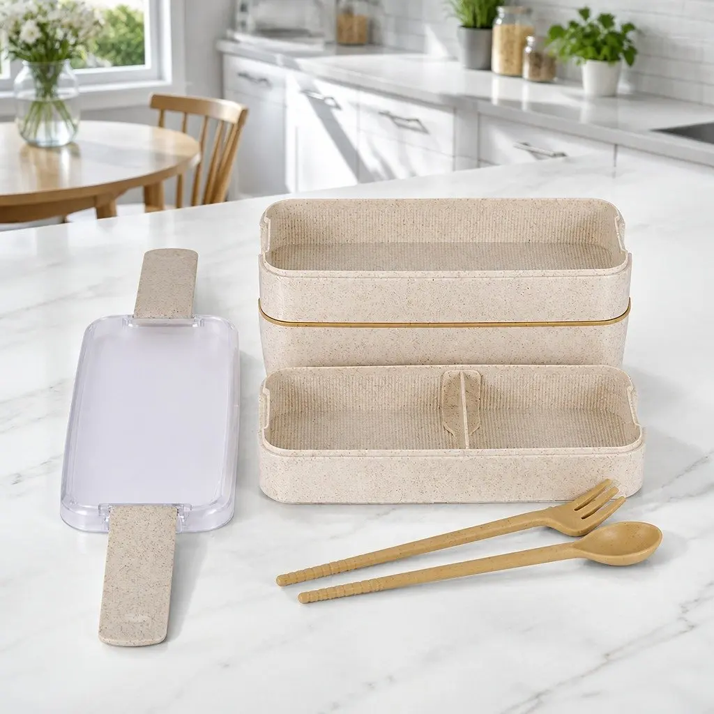 3-Layer Bento Lunch Box 900ml with Easy Lock Seal