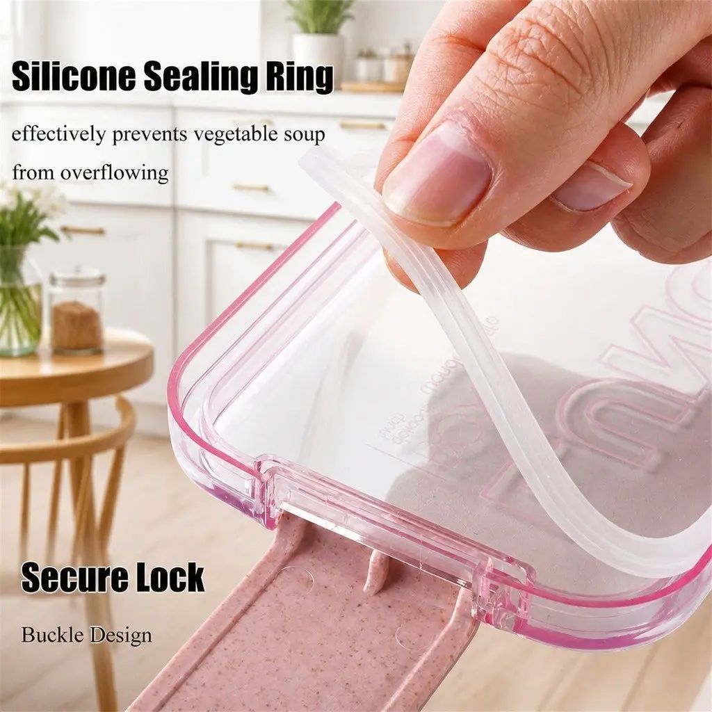 3-Layer Bento Lunch Box 900ml with Easy Lock Seal