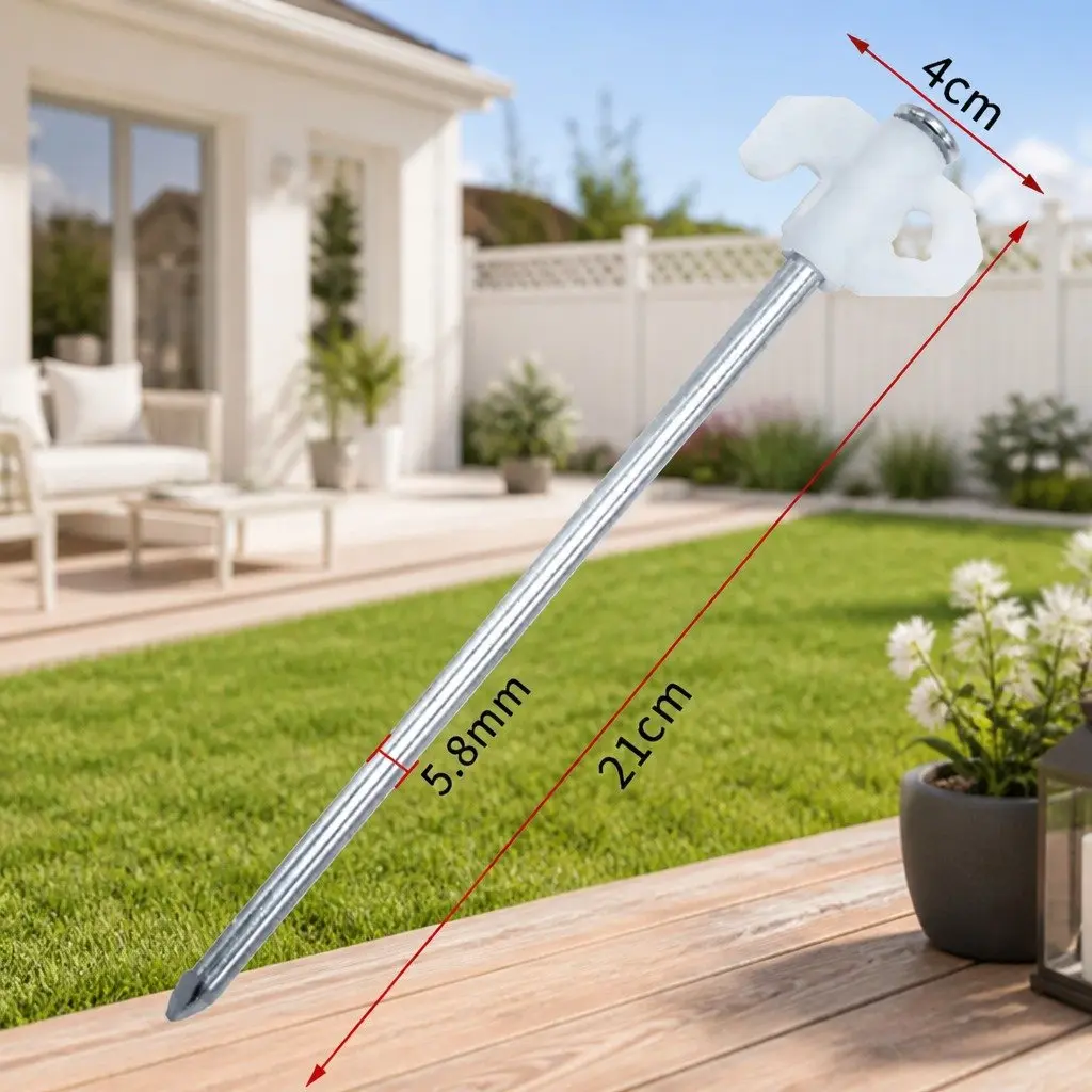 Camping Tent Pegs Windproof Reinforced Steel Luminous 20cm