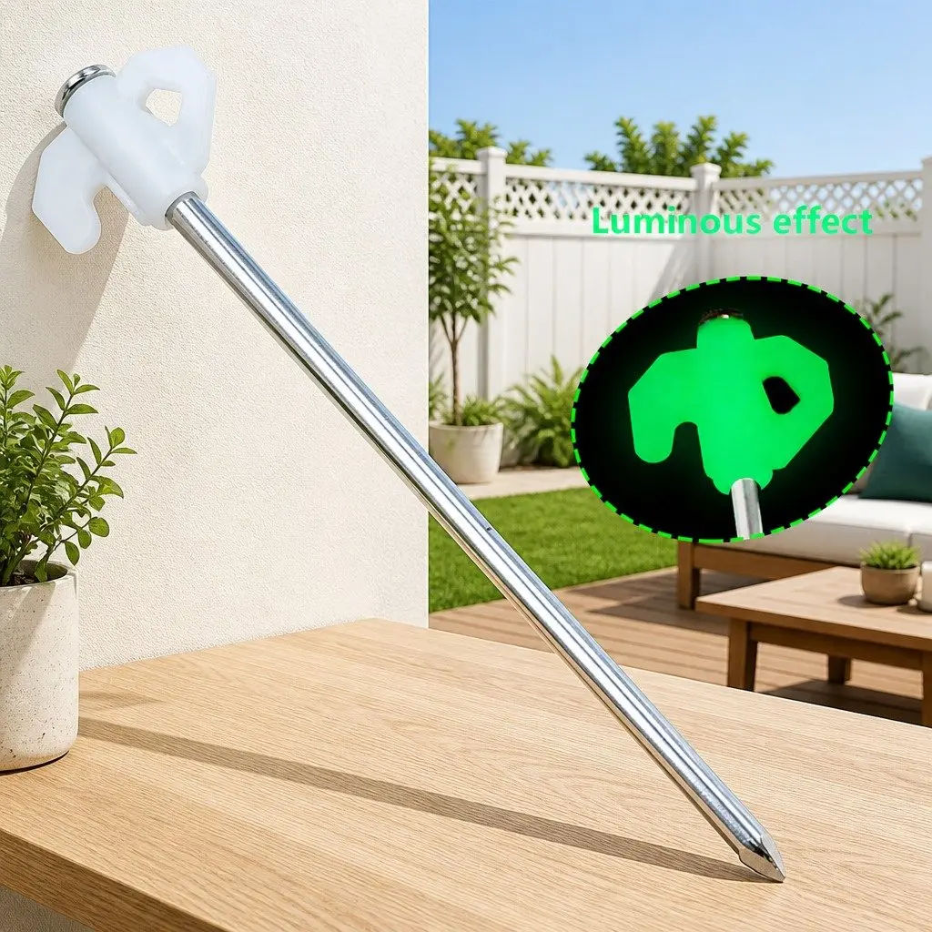 Camping Tent Pegs Windproof Reinforced Steel Luminous 20cm