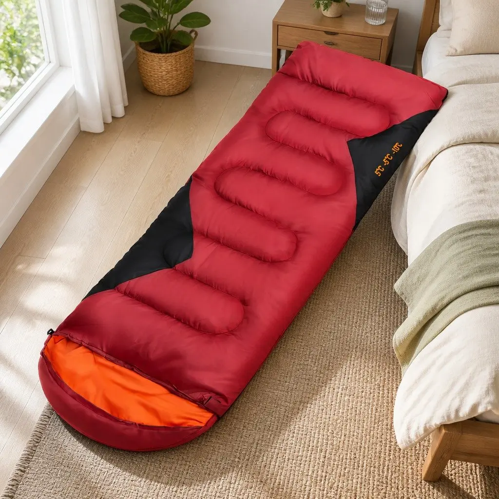 Rectangular Sleeping Bag Envelope Design Outdoor Camping Quilt Waterproof