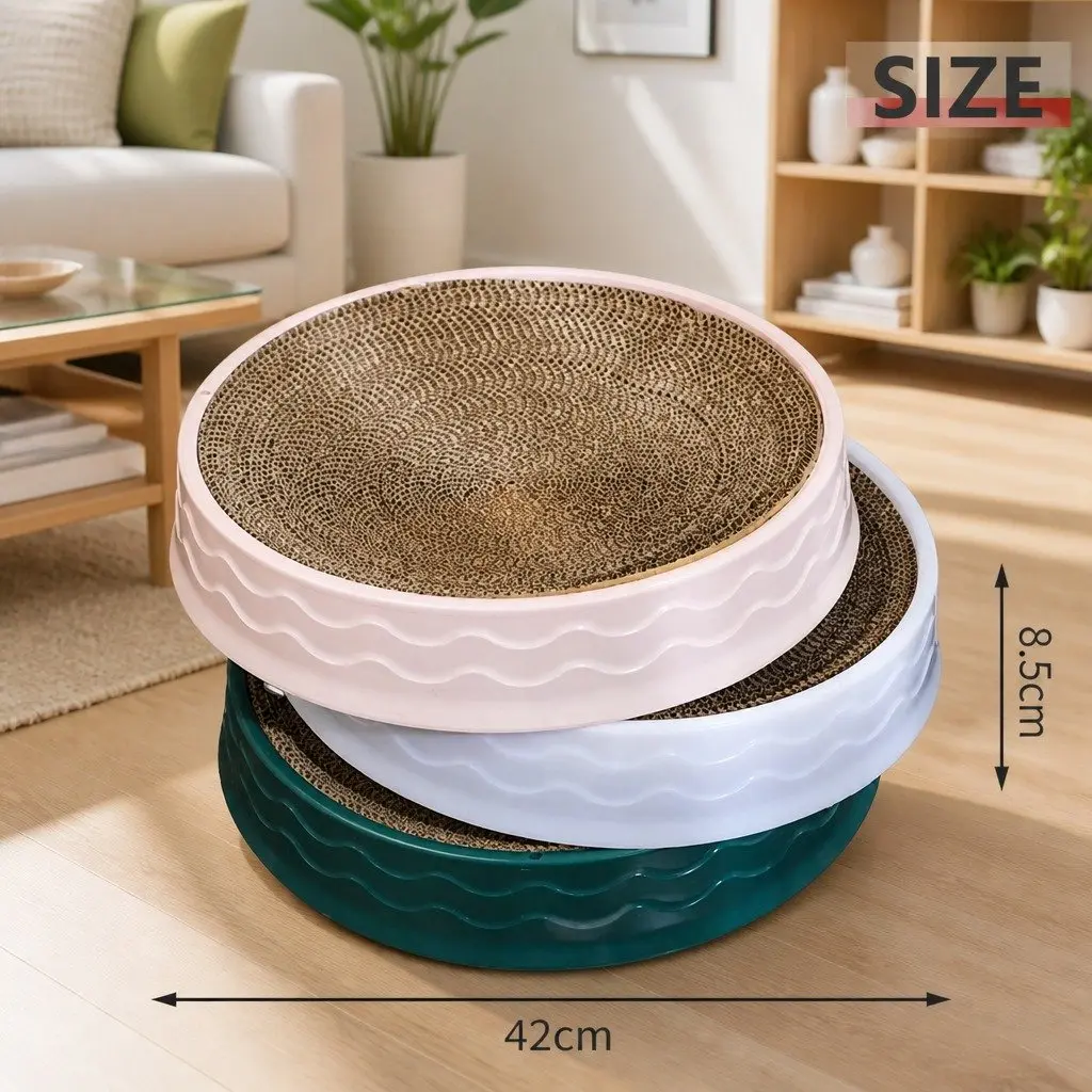 Cat Scratcher Corrugated Paper Round Ergonomic 42cmX8.5cm
