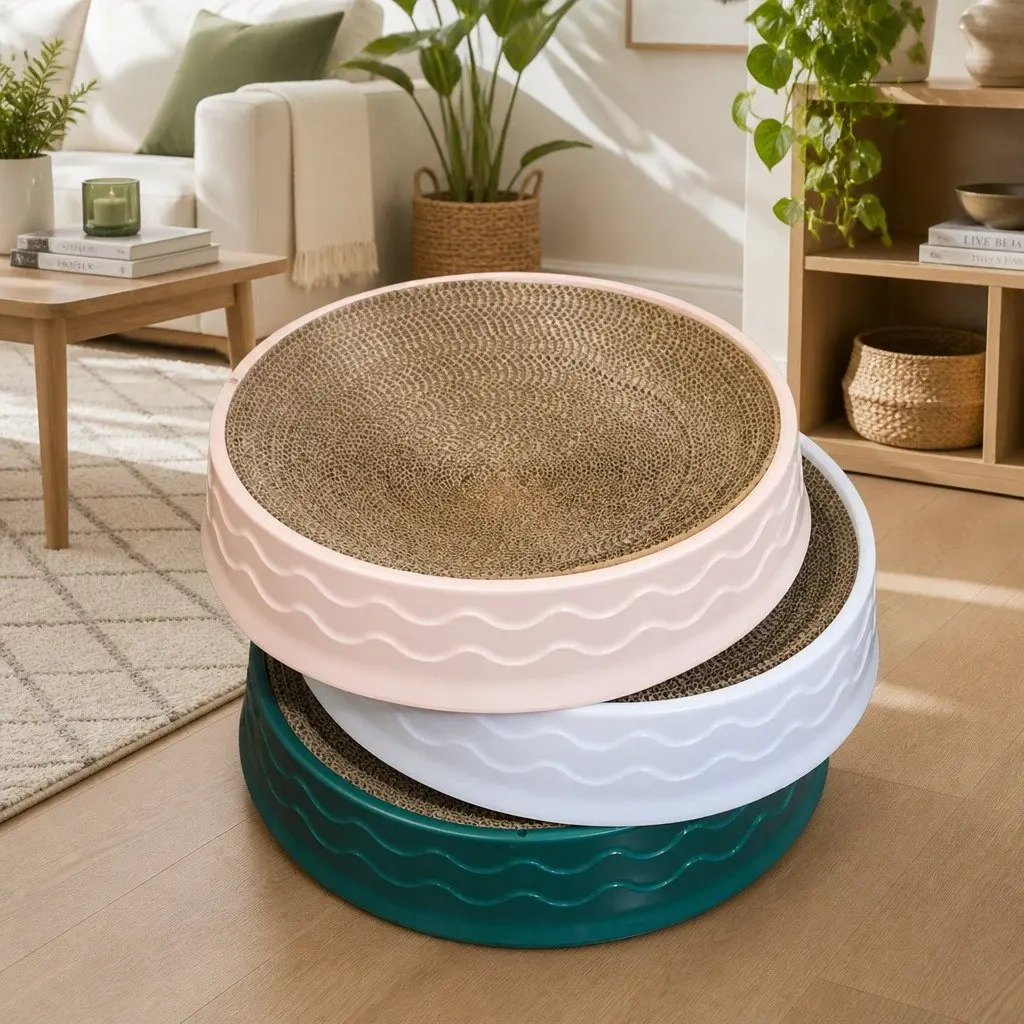 Cat Scratcher Corrugated Paper Round Ergonomic 42cmX8.5cm