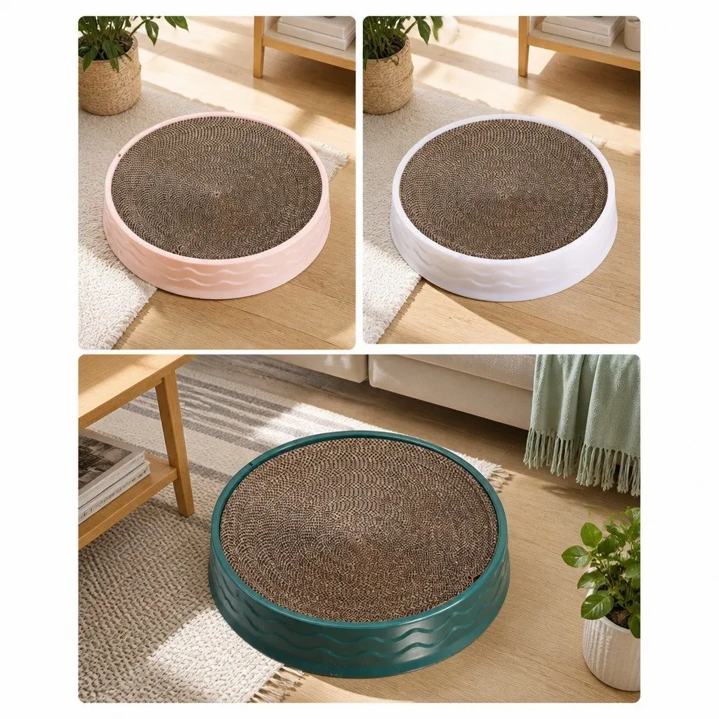 Cat Scratcher Corrugated Paper Round Ergonomic 42cmX8.5cm