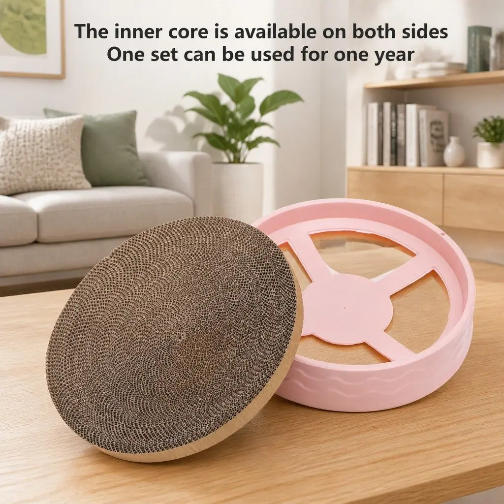 Cat Scratcher Corrugated Paper Round Ergonomic 42cmX8.5cm