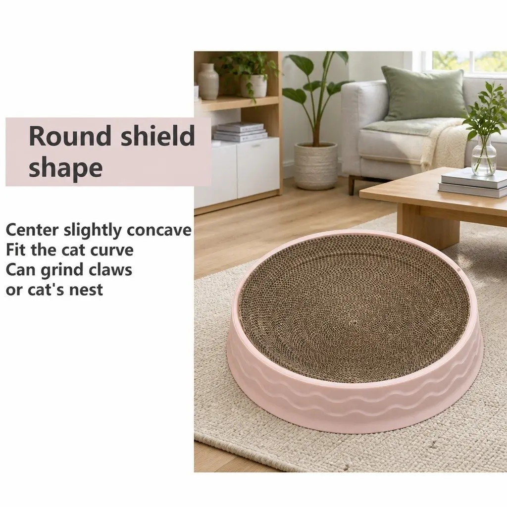 Cat Scratcher Corrugated Paper Round Ergonomic 42cmX8.5cm