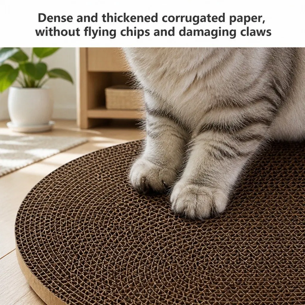 Cat Scratcher Corrugated Paper Round Ergonomic 42cmX8.5cm