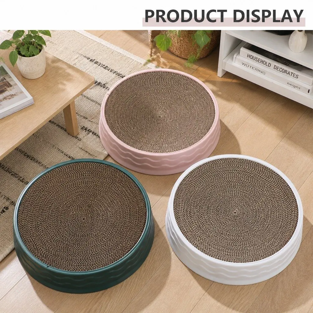 Cat Scratcher Corrugated Paper Round Ergonomic 42cmX8.5cm