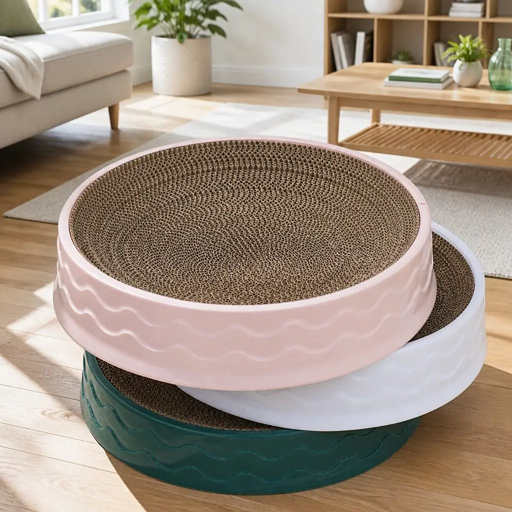 Cat Scratcher Corrugated Paper Round Ergonomic 42cmX8.5cm