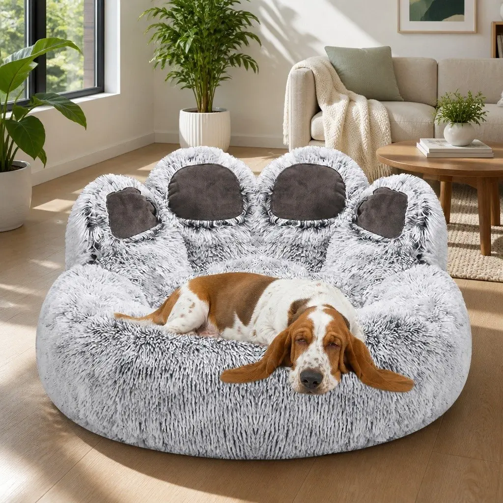 Pet Bed Cushion Bear Paw Soft Warm XXS Dog Kennel Mat Blanket Washable