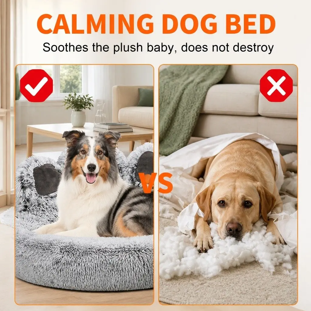 Pet Bed Cushion Bear Paw Soft Warm XXS Dog Kennel Mat Blanket Washable