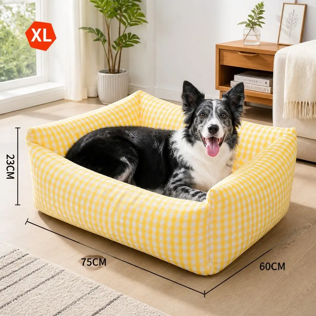 Dog Bed Kennel Pet Sleep Mat Washable Cushion 70cm Comfortable Breathable Warm