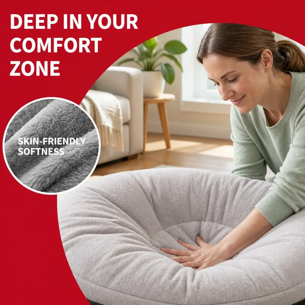 Dog Bed Soft Nest Cushion Washable Large