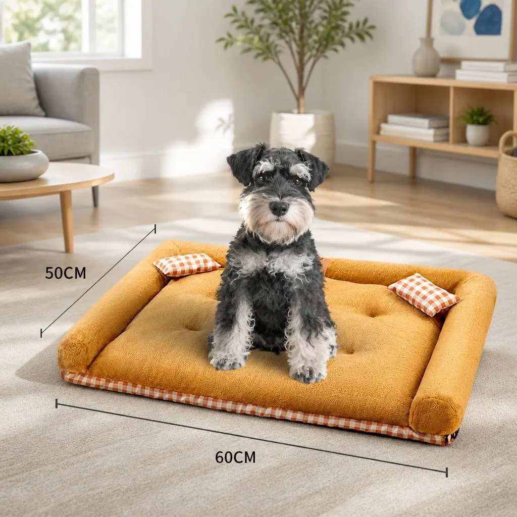 Dog Bed Super Soft Warm Removable Washable 60x50x12cm