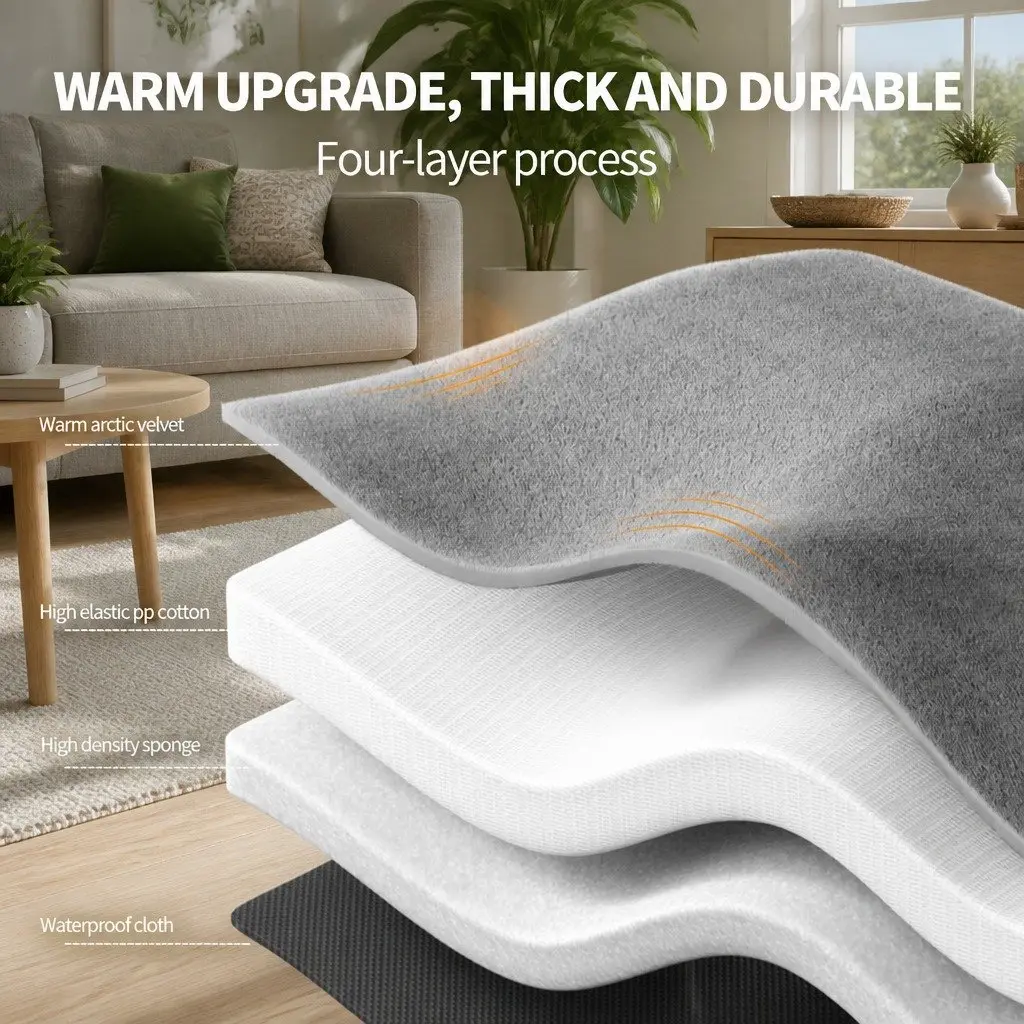 Dog Bed Super Soft Warm Removable Washable 60x50x12cm