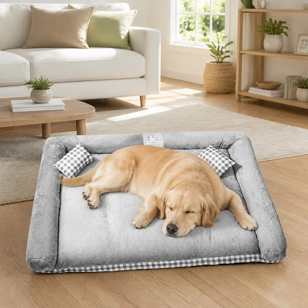 Dog Bed Warm Soft Plush Removable Washable 70x60x13cm