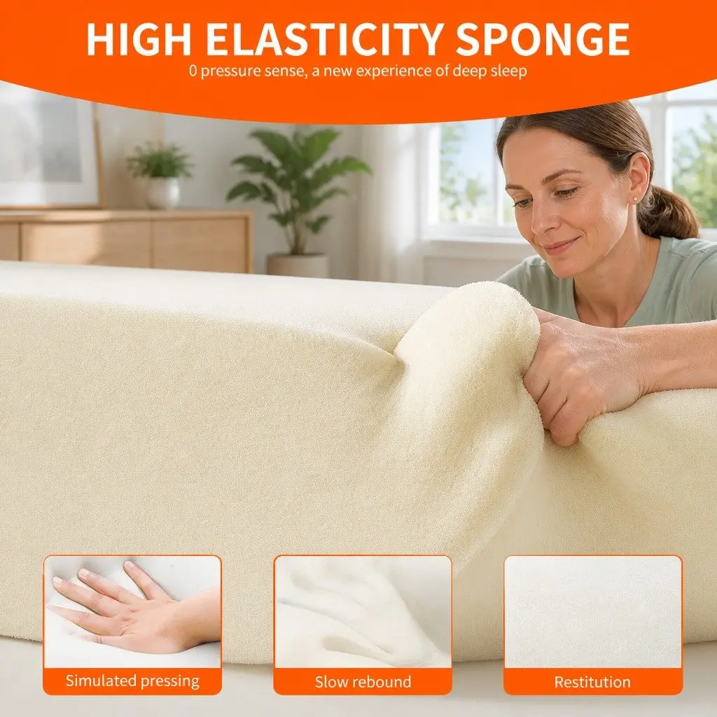 Dog Bed Sofa Thickened Sponge Cushion Support Grey M Size
