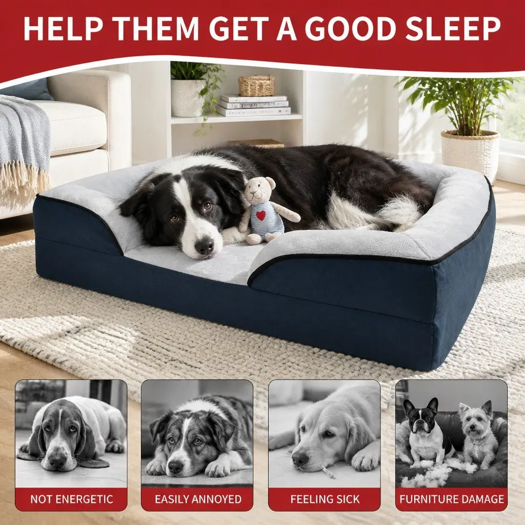 Large Dog Bed Sofa Thickened Sponge Cushion XL Size