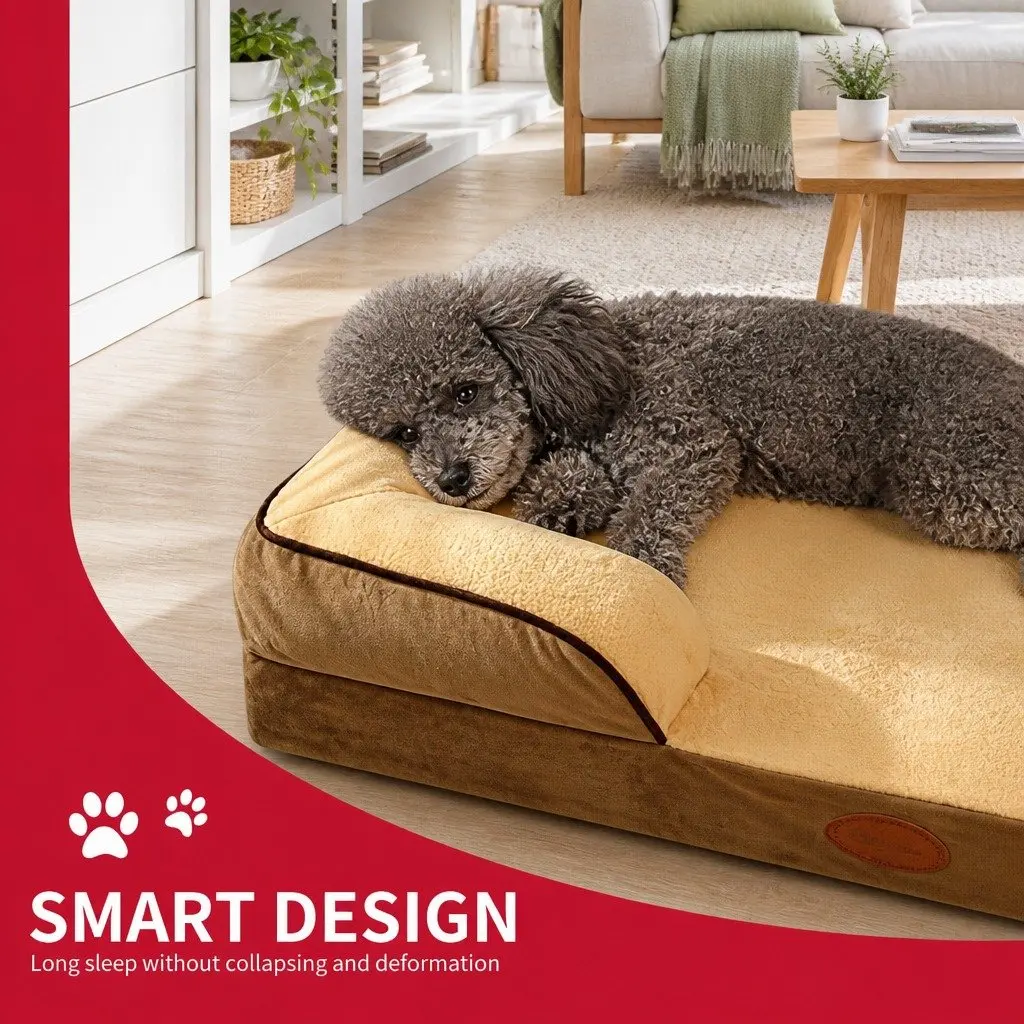 Dog Sofa Bed Thickened Sponge Cushion 60x50x17cm Detachable Washable Cover