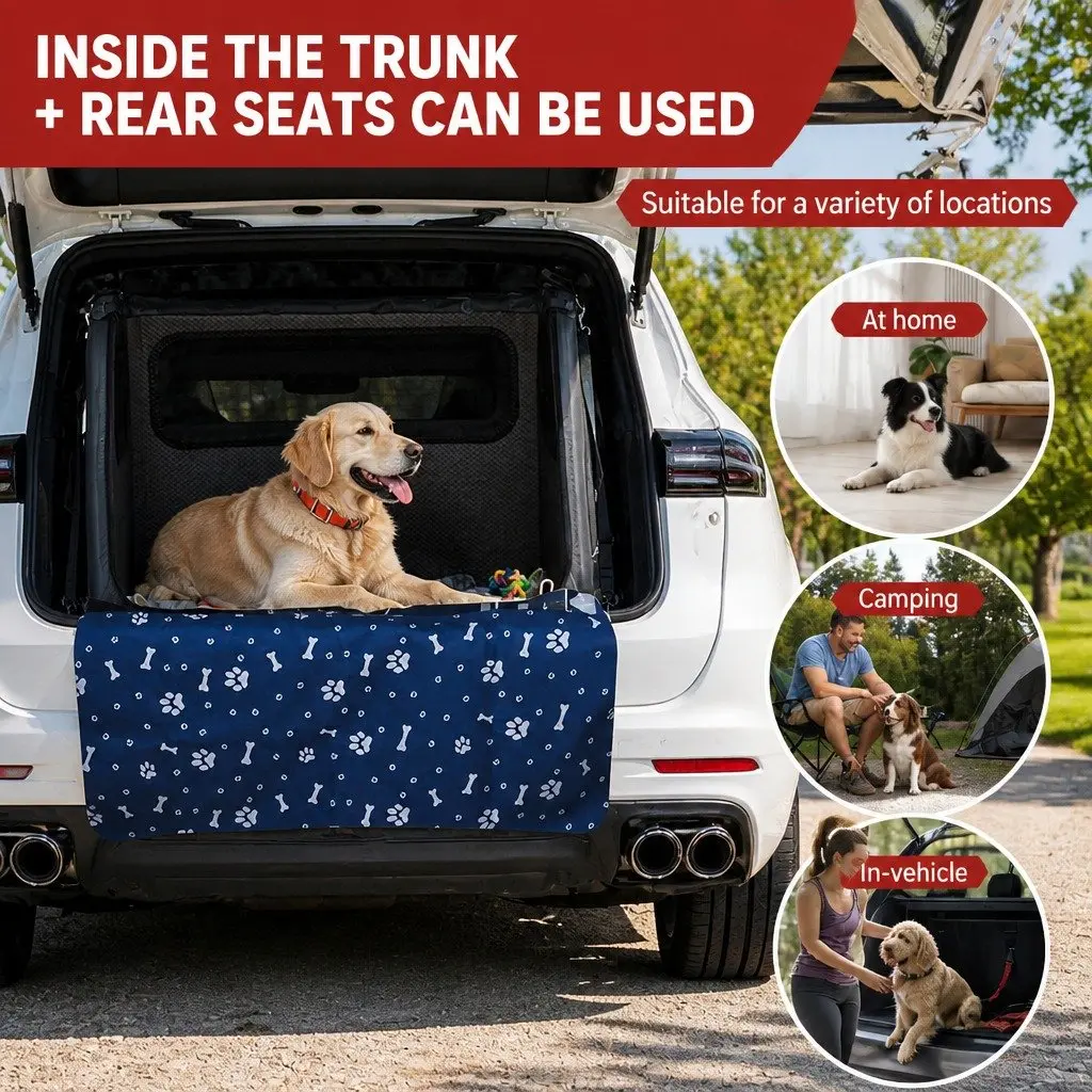 Pet Car Seat Cover Waterproof Nonslip Back Seat Protector Mat 155x105x35cm
