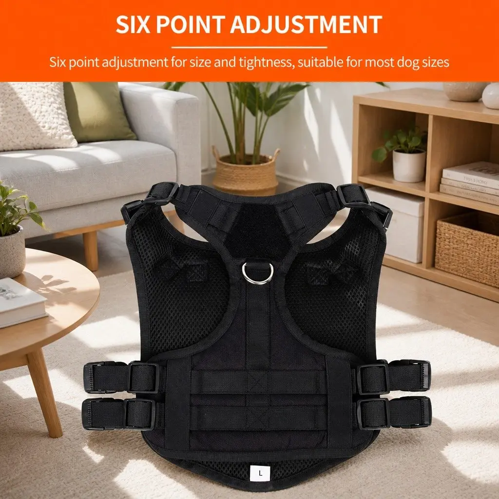 Dog Chest Vest Harness Back Pack with Poop Bag Holder and Waste Bags