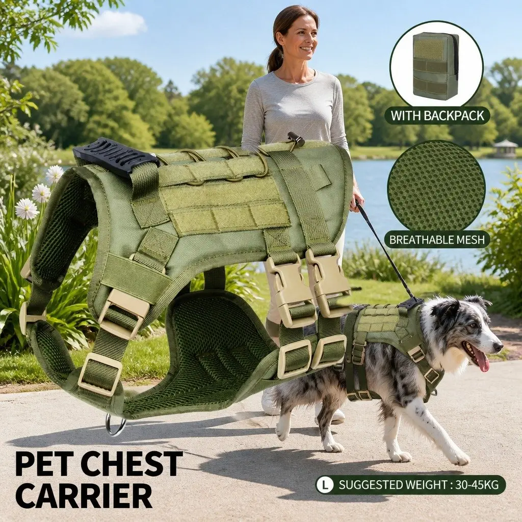Tactical Chest Rig for Outdoor Pet Adventures