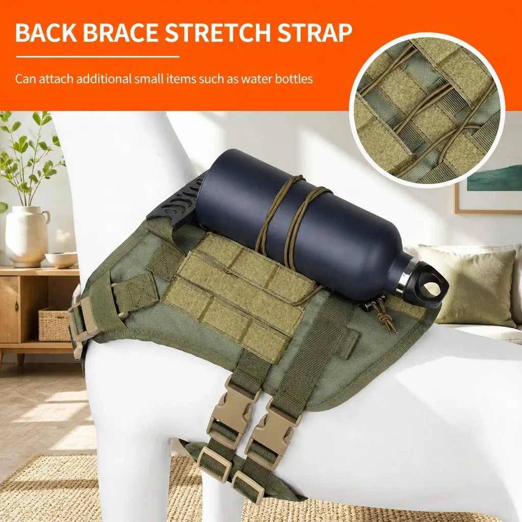 Tactical Chest Rig Outdoor Gear Organizer with Poop Bag Holder Green Strap