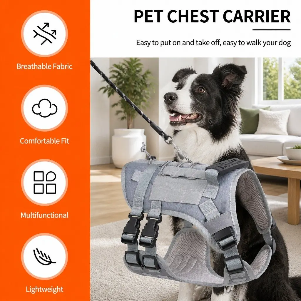 Adjustable Dog Harness Vest for Small Large Dogs Puppy Chest Strap Walking