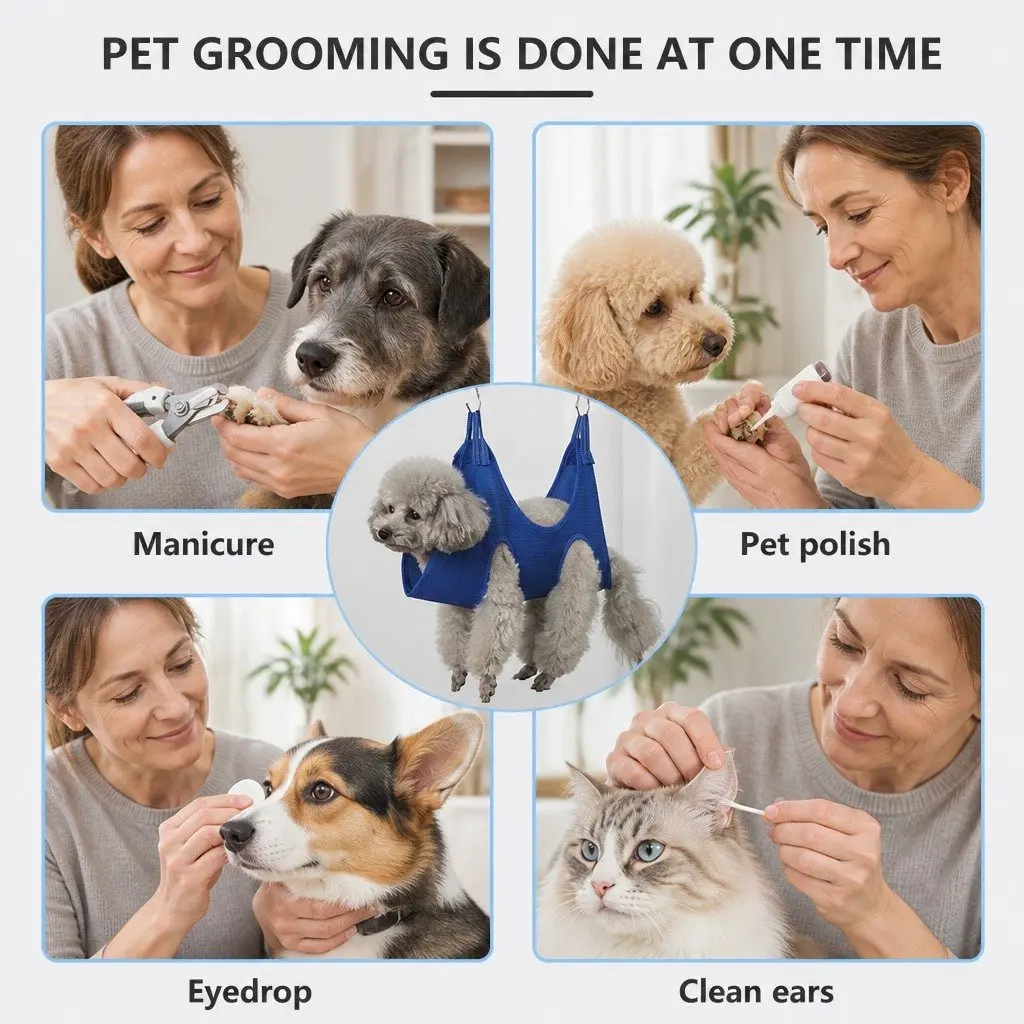 Pet Grooming Nail Trimming Care Bag Medium-Sized Dog Cat Hammock Beauty Tool