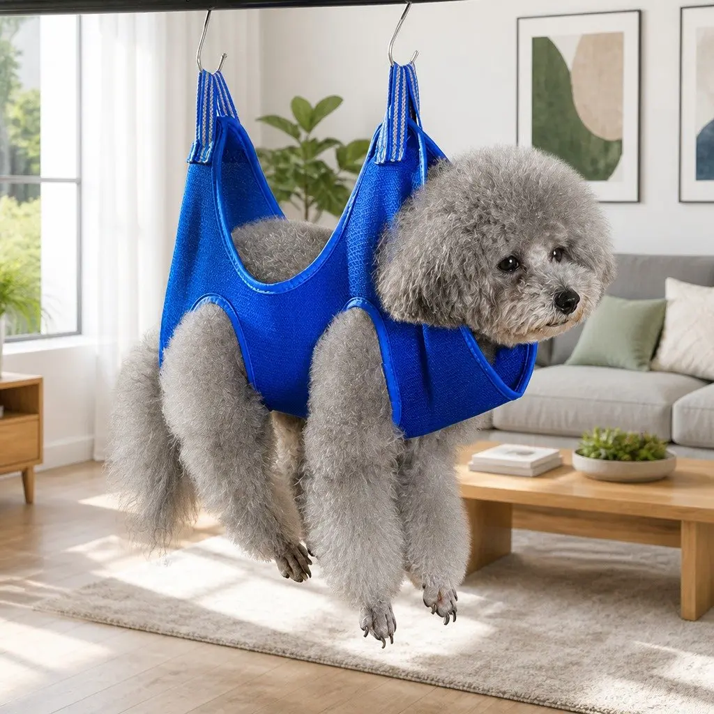 Pet Grooming Hammock for Small Medium Pets Breathable Cloth 60cmX47cmX13cm