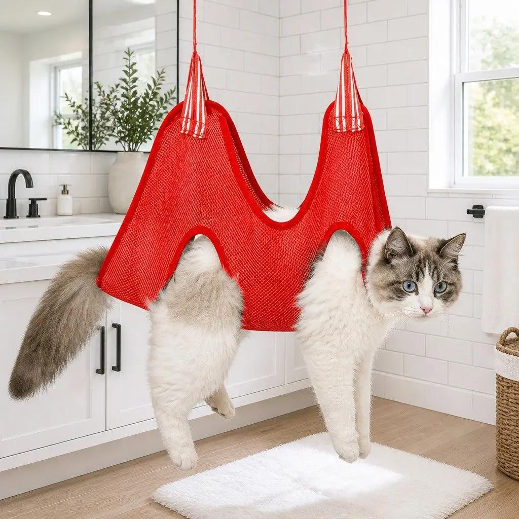 Pet Grooming Hammock Dog Cat Bathing Trimming Helper Relaxing Support Sling