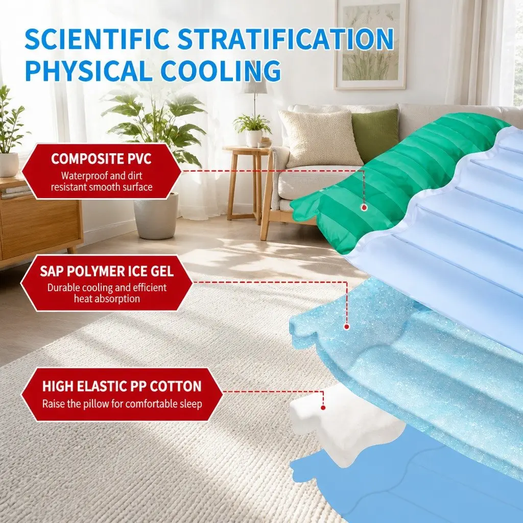 Pet Cooling Mat Dog Cat Bed Cushion Pad 3 Sizes Comfort Sleep Cold Silk