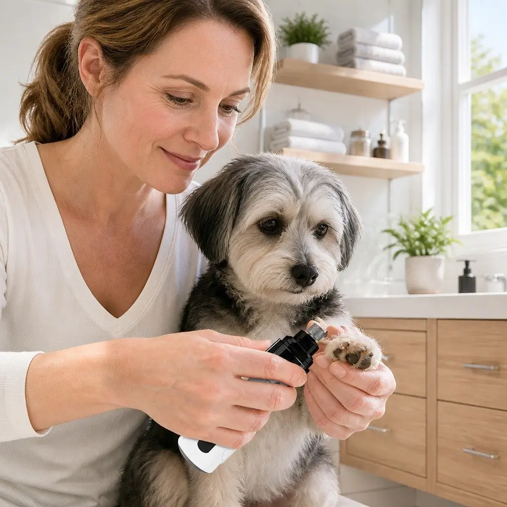 Pet Nail Polisher 2-Gear Electric Manicure Grooming Tool for Cats Dogs Auto