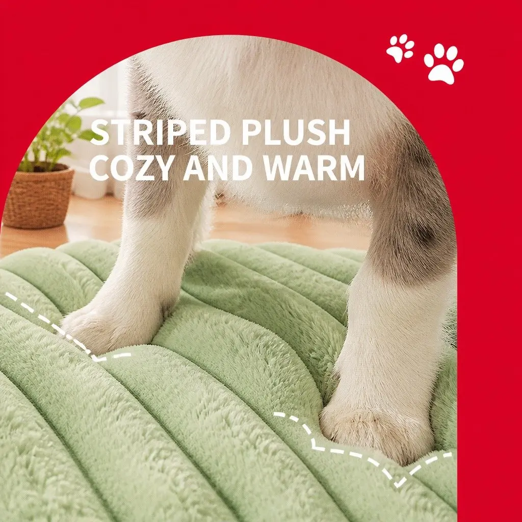 Dog Bed Detachable Washable Dual-Sided Velvet Cushion Mat 80x60x12.5cm