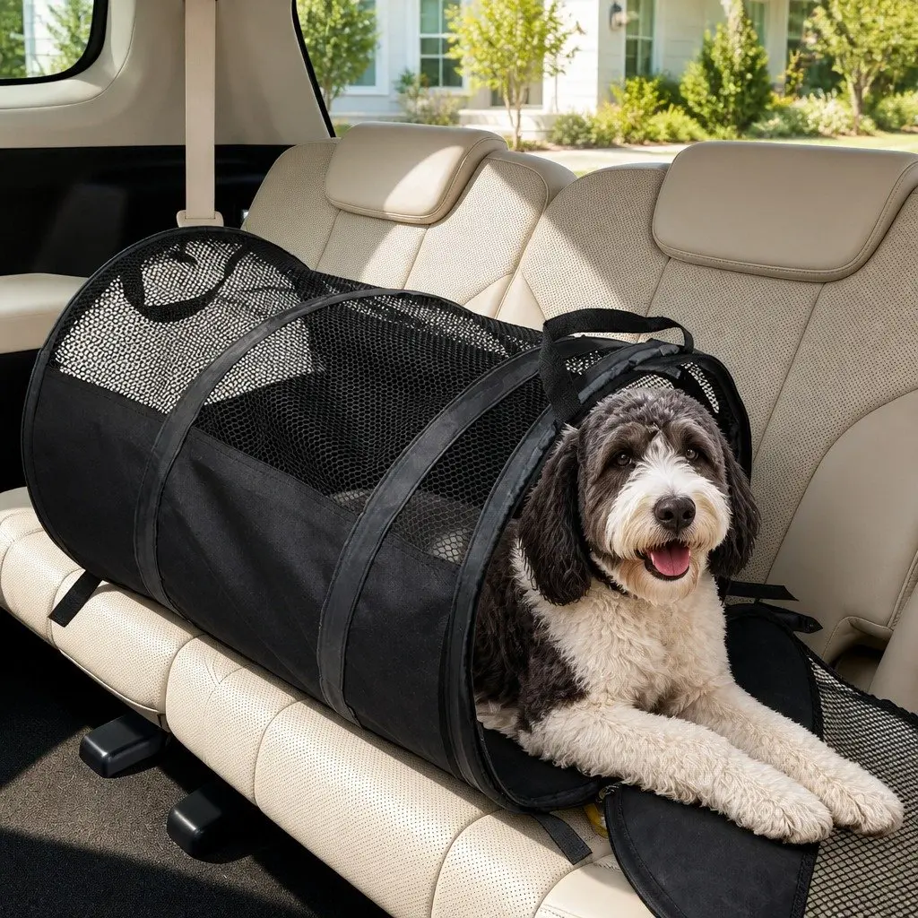 Pet Carrier Travel Bag Foldable Breathable Large 123x58x58cm