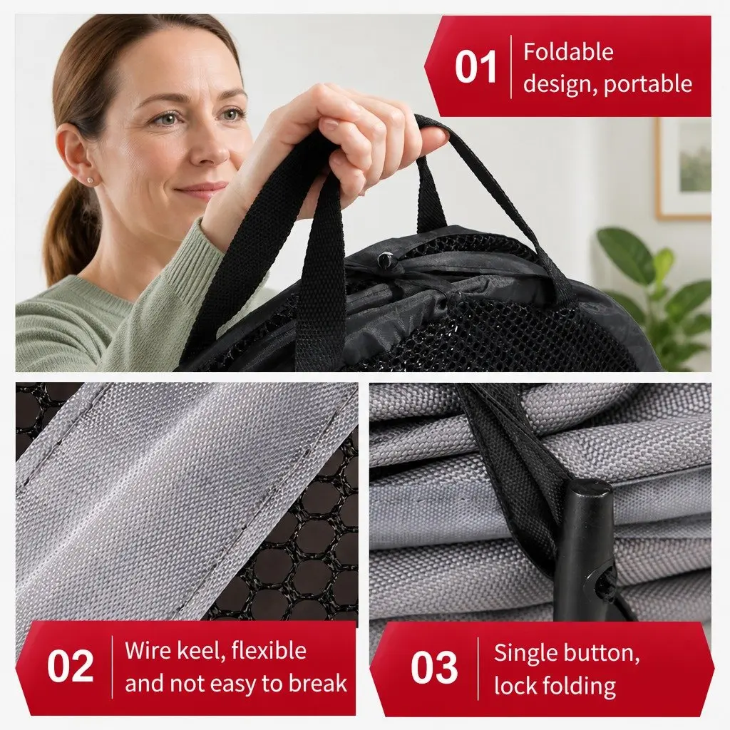 Pet Carrier Travel Bag Foldable Breathable Large 123x58x58cm