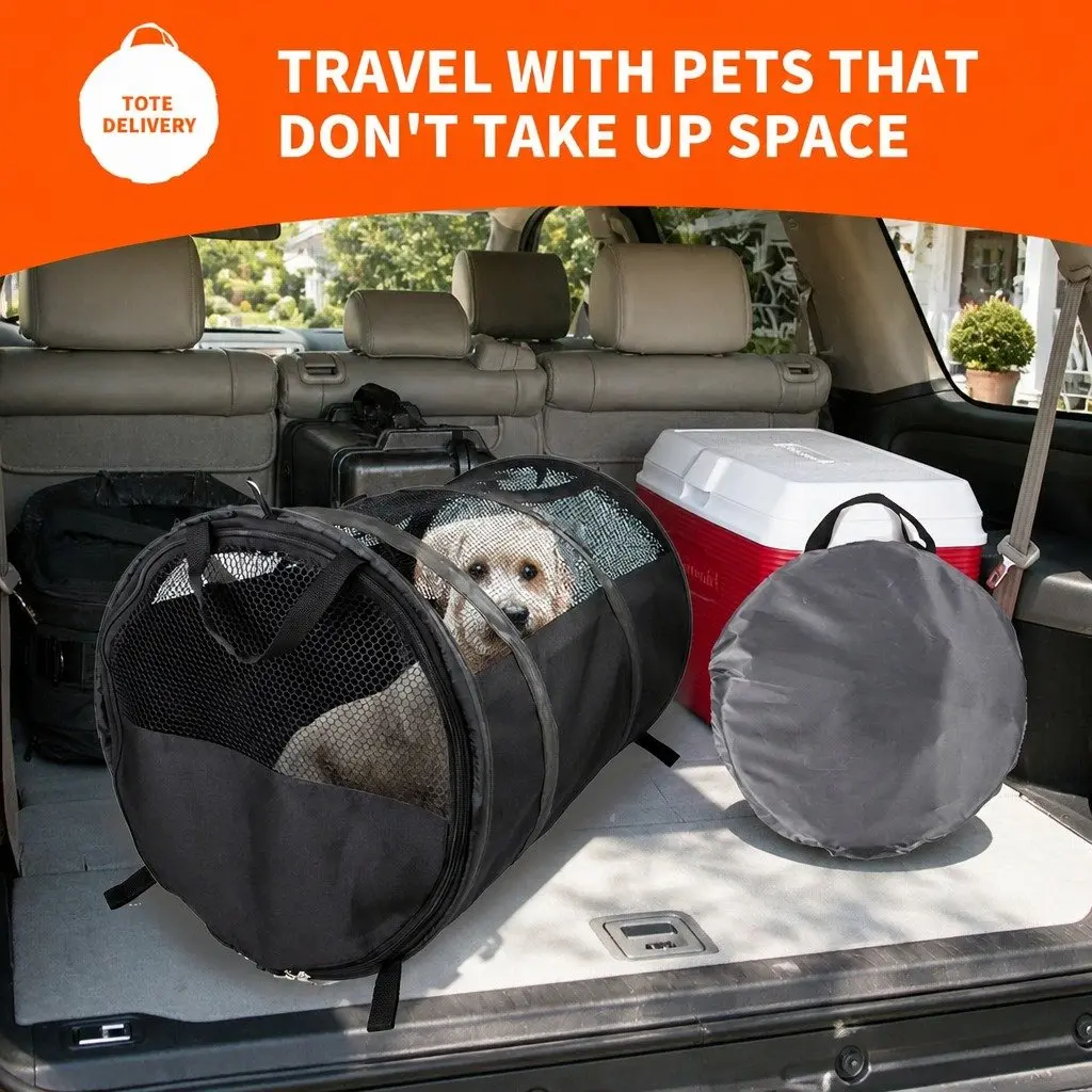 Pet Carrier Travel Bag Foldable Breathable Large 123x58x58cm
