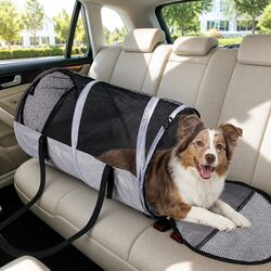 Friendly Gray Pet Carrier Bag for Travel
