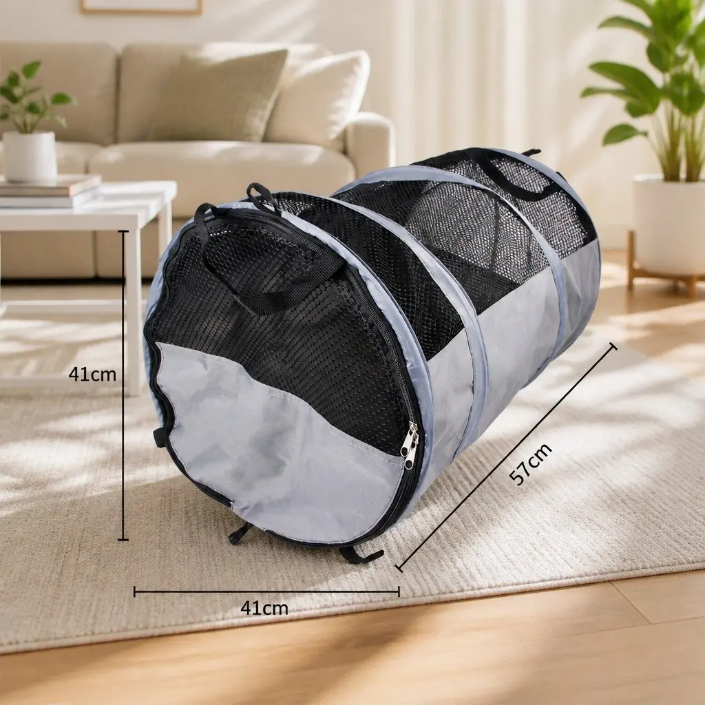 Pet Carrier Bag for Cats Dogs Portable Travel Shoulder Bag Gray