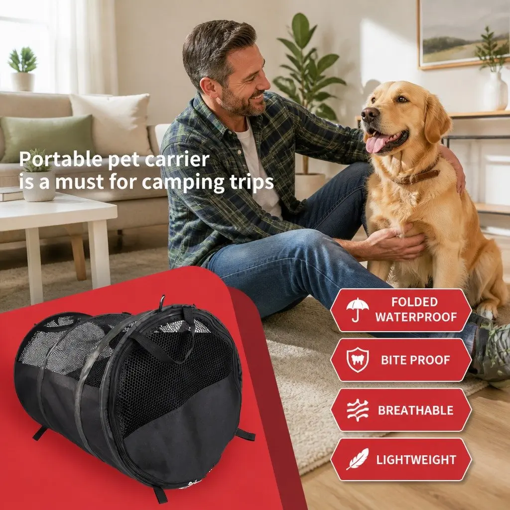 Pet Carrier Bag for Cats Dogs Portable Travel Shoulder Bag Gray