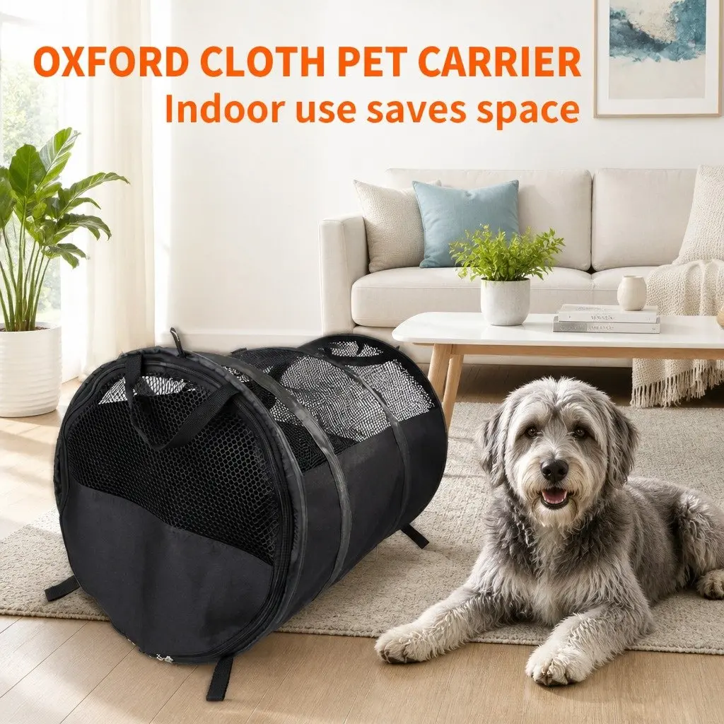Pet Carrier Bag for Cats Dogs Portable Travel Shoulder Bag Gray