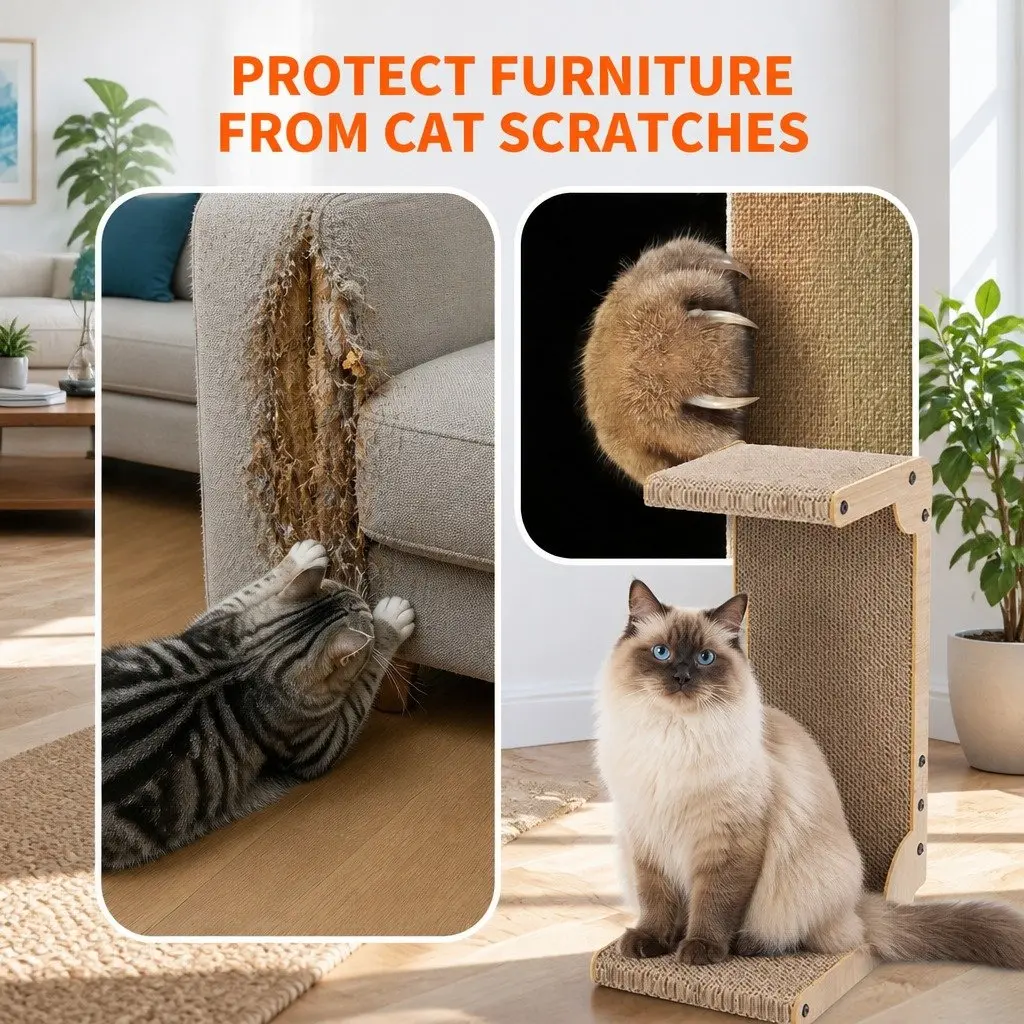 Cat Scratch Board Vertical Furniture Scratcher Large C 25x34x58cm