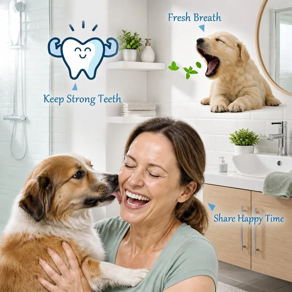 Three-Head Dog Cat Toothbrush Multi-Angle Oral Cleaning Pet Care Tool Orange